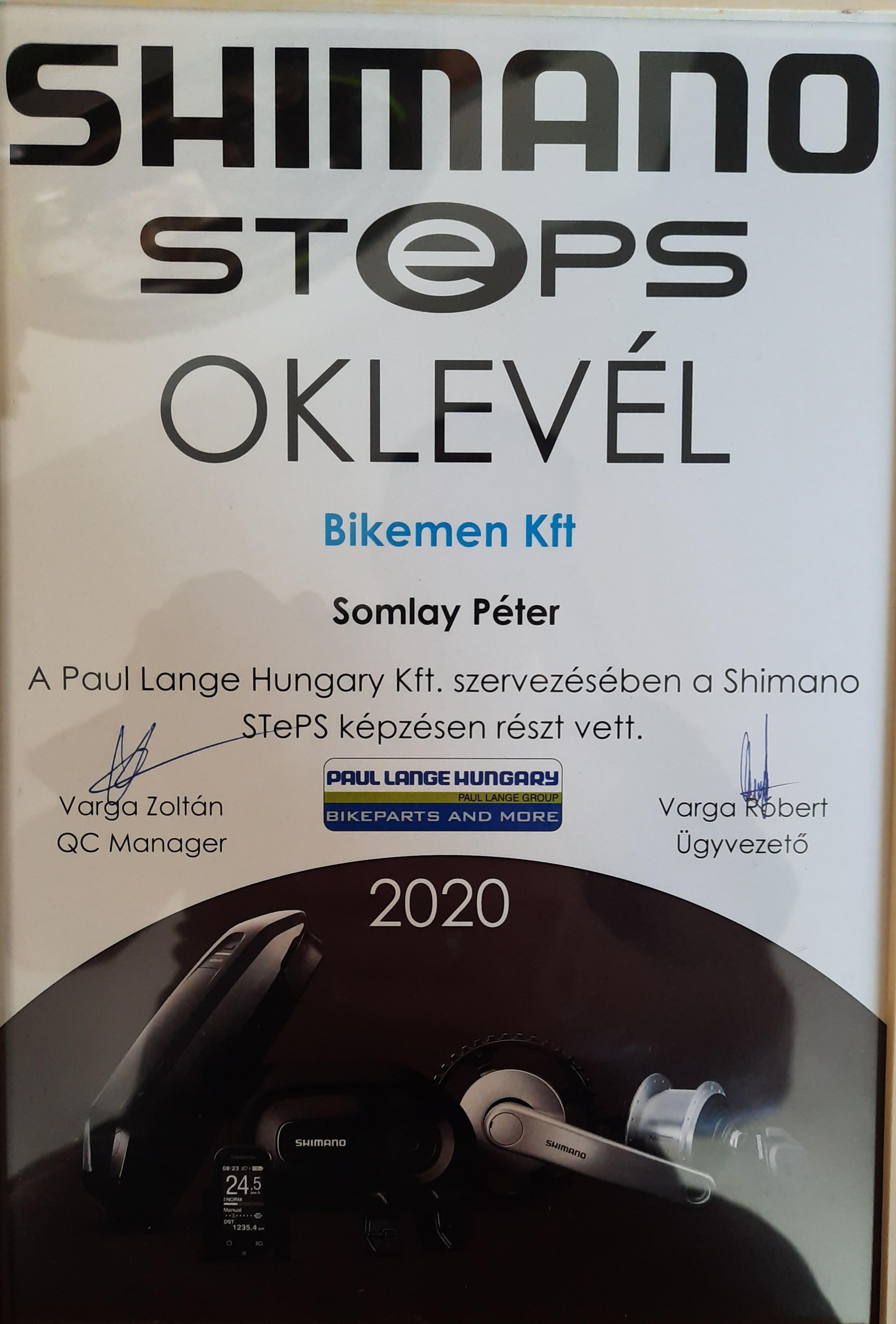 Shimano STEPS műszaki képzés