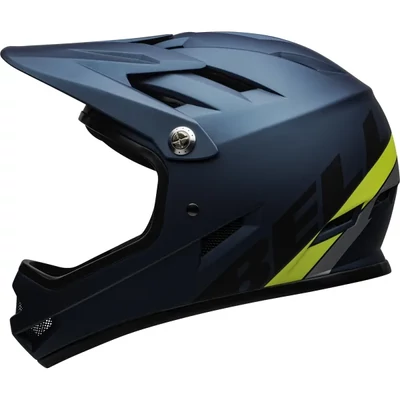 Bell Sanction Matt Blue/HIVIZ Fullface bukósisak